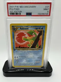 Pokemon Politoed Neo Discovery 27/75 PSA 9 1st Edition Rare Regular English Card - Image 1