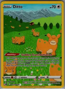 Ditto Crown Zenith GG22/GG70 Pokemon TCG Card Ultra Rare NM - Image 1