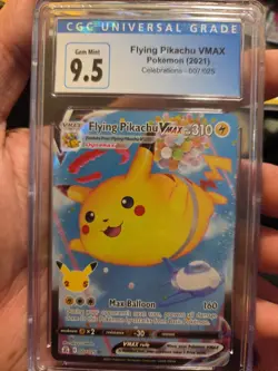 Pokemon TCG Flying Pikachu VMAX Holo Ultra Rare Card 007/025 Celebrations - Image 1