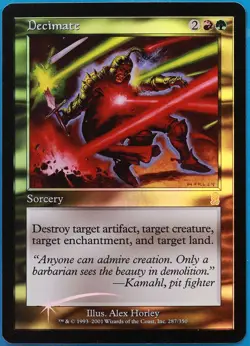 Decimate FOIL Odyssey NM Red Green Rare MAGIC MTG CARD (ID# 487008) ABUGames - Image 1