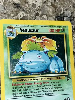 Pokemon TCG Venusaur Holo Rare Card 18/130 Base Set 2 LP - Image 2