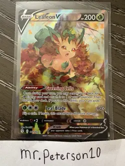 Pokemon TCG Leafeon V Alternate Art Holo Card 167/203 SWSH Evolving Skies - Image 1