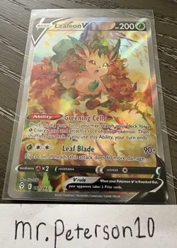 Pokemon TCG Leafeon V Alternate Art Holo Card 167/203 SWSH Evolving Skies - Image 2