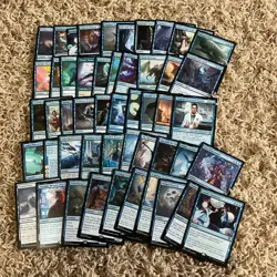 Magic the Gathering 50 Blue Rare Card Lot - Image 1