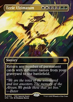 1x Eerie Ultimatum - Foil - Borderless Light Play MTG Magic - Kid Icarus - - Image 1