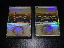 FOIL Lands lot M21 Showcase Core Set 2021 Japanese x10 mtg SP,MP C - Image 2