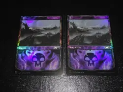 FOIL Lands lot M21 Showcase Core Set 2021 Japanese x10 mtg SP,MP C - Image 4