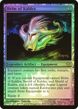 MTG FOIL Helm of Kaldra (Prerelease) (Fifth Dawn) - Promo #131 - Image 1