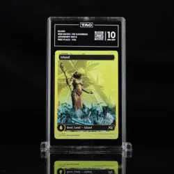 TAG Gem Mint 10 First Place Finish Foil Island MTG - Image 1