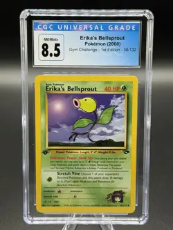 Pokemon Erika's Bellsprout Gym Challenge 1st Edition 38/132 Regular CGC 8.5 - Image 1