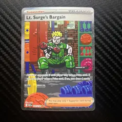 Pokemon Lt. Surge’s Bargain 185/132 Special Illustration Rare Mega Evolution NM - Image 1