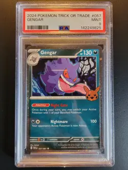 2024 POKEMON TCG TRICK OR TRADE #057 GENGAR PSA 9 Mint Graded - Image 1