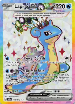 POKEMON Lapras ex #158/142 Holofoil SV07: Stellar Crown NM - Image 1