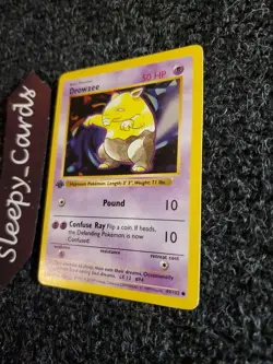 Drowzee 1st Edition Shadowless 49/102 Pokemon Card Near Mint 1999 WOTC - Image 2