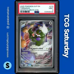 2023 POKEMON SV BLACK STAR PROMO #210 TORNADUS ETB PROMO PC STAMPED PSA 9 - Image 1