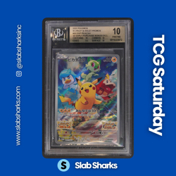 2022 POKEMON BLACK STAR PROMO JPN #001/SV-P PIKACHU EARLY BONUS BGS 10 PRISTINE - Image 1
