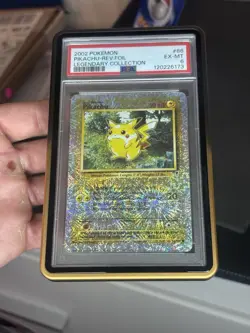 2002 POKEMON LEGENDARY COLLECTION #86 PIKACHU-REVERSE FOIL PSA 6 - Image 1