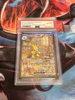 2023 POKEMON MEW EN-151 SPECIAL ILLUSTRATION RARE #201 ALAKAZAM EX PSA 10 - Image 1