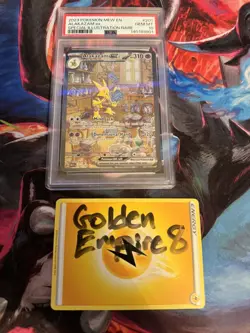 2023 POKEMON MEW EN-151 SPECIAL ILLUSTRATION RARE #201 ALAKAZAM EX PSA 10 - Image 3