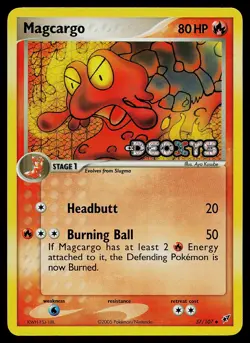 Pokemon Card - Magcargo Deoxys 37/107 Reverse Holo Stamped - Image 1
