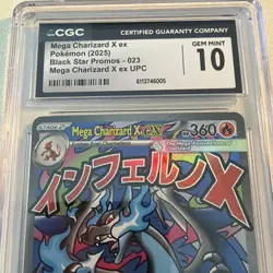 Pokemon Mega Charizard X ex 023 Black Star Promo UPC English CGC 10 Graded - Image 2
