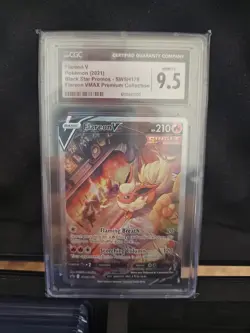 Pokemon Flareon V SWSH179 Premium Collection Black Star Promo CGC 9.5 MINT+ - Image 1