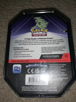 Pokemon TCG: Tyranitar Triple Whammy Collectors Tin - Factory Sealed - Image 2