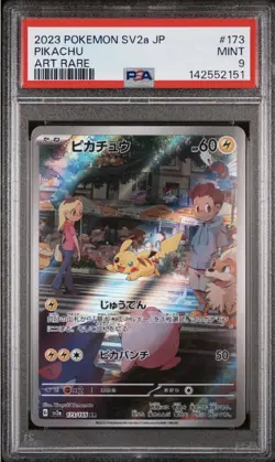 2023 POKEMON SV2a JP PIKACHU ART RARE PSA #173 MINT PSA 9 - Image 1