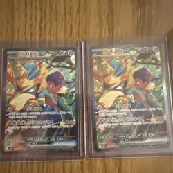 (2) TWO Pokemon Hop's Zacian ex SAR 128/100 SV9 Battle Partners Korean NM - Image 1