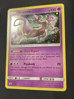 Pokemon TCG Mewtwo SM214 Sun & Moon Black Star Promo Cosmos Holo NM - Image 1