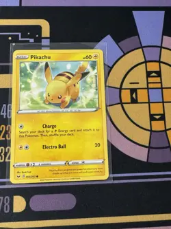 Pokemon SWSH01: Sword & Shield Base Set Pikachu #065/202 Common - Image 1