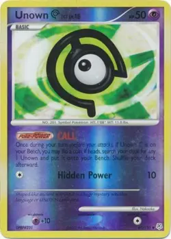 Heavily Played Unown C - 67/130 - Uncommon - Reverse Holo Pokemon Diamond & Pear - Image 1