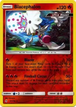 NM-Mint Blacephalon - 32/214 - Rare - Reverse Holo Pokemon Unbroken Bonds - Image 1