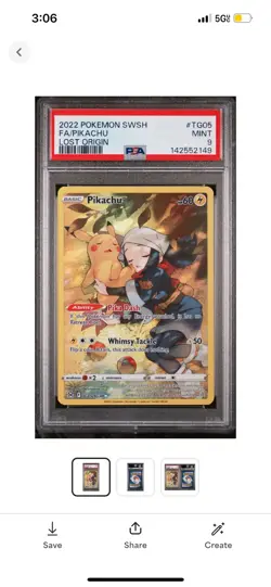2022 POKEMON SWSHFA/PIKACHU LOST ORIGIN#TG05MINT9142552149 - Image 1