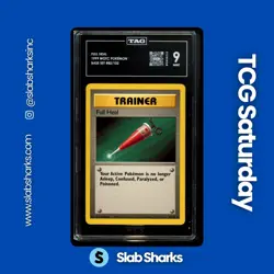 1999 POKEMON BASE SET UNLIMITED #82/102 FULL HEAL UNCOMMON TAG 9 - Image 1