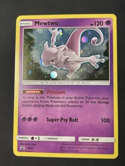 Mewtwo SM77 Black Star Promo Holo - Pokemon Sword & Shield Promo - NM - Image 1