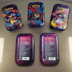 5 Pokemon Sealed Tins 2 Packs In Each Destine Rivals & Mega Evolution - Image 2