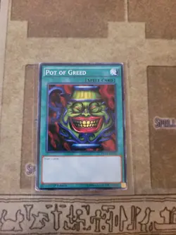 YUGIOH POT OF GREED YGLD-ENB26 COMMON 1ST ED MP 1996 - Image 1
