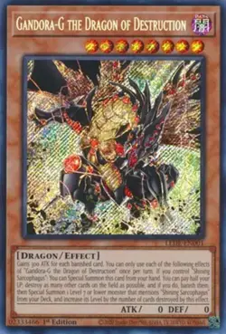 Yugioh! Gandora-G the Dragon of Destruction - LEDE-EN001 - Secret Rare - 1st Edi - Image 1