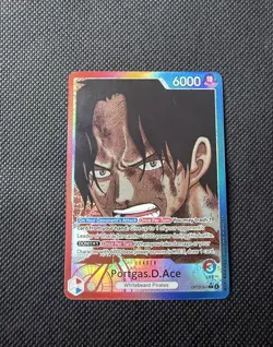 One Piece Portgas D. Ace Alt Art Leader OP13-002 L English Carrying on His Will - Image 1