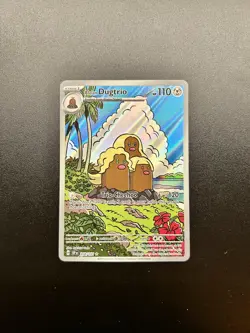 Pokemon Alolan Dugtrio Card 208/191 NM Illustration Rare, Surging Sparks Series - Image 2