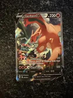 Pokemon TCG Charizard v SW&SH Brilliant Stars 154/172 Card - Image 1