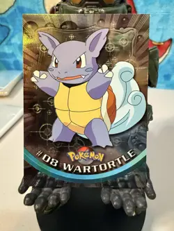 Wartortle #08 - Holo Foil - Black Logo - 1999 Topps Pokemon Card LP - Image 1