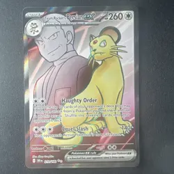Pokemon TCG Destined Rivals Persian EX 219/182 Full Art UR HOLO Card - Image 1