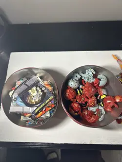 Bakugan Goldem Launcher Figures & Collectible Game Cards Lot - Image 1