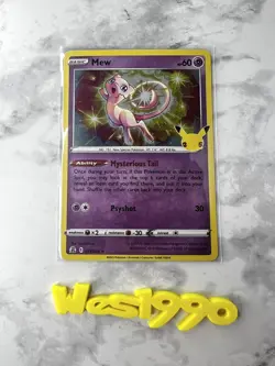 Mew 011/025 Pokemon Celebrations Card Holo Rare 25th Anniversary 2021 - Image 1