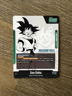Son Goku SB02-033 Gold Leader Manga Booster 02 Dragon Ball Card English - Image 2
