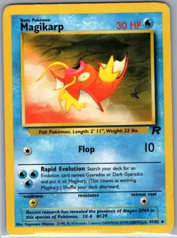 Magikarp 47/82 Non Holo Team Rocket - Pokemon Card - LP - Image 1