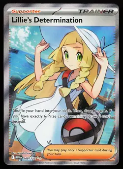 Lillie's Determination 169/132 Ultra Rare Mega Evolution Pokemon Card - Image 1