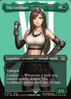 1x Tifa Lockhart ~~ Borderless - Foil NM-Mint, English Final Fantasy MTG Magic - Image 1